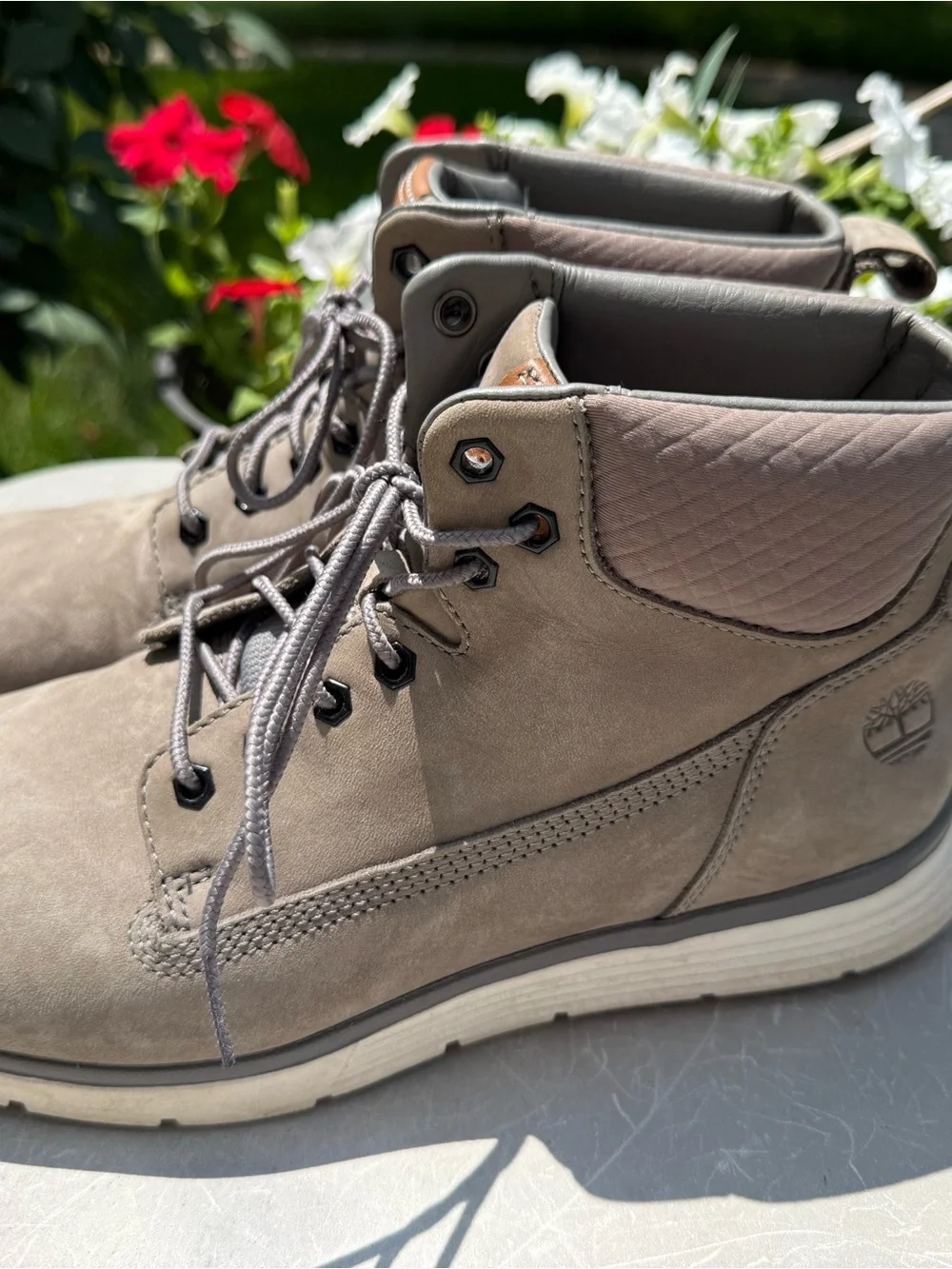 Men's Gray Suede Lace-Up Boots timberland